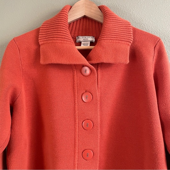 Allison Daley Button Down Cardigan Sweater Big Buttons Long Sleeve - Picture 2 of 8